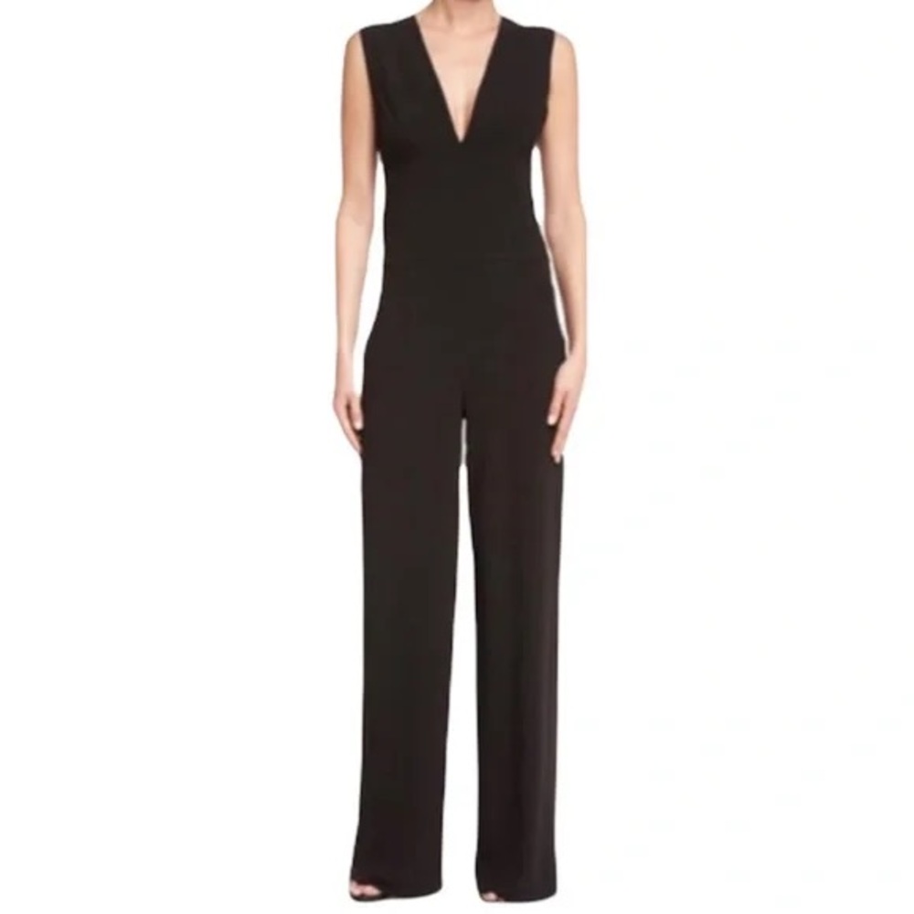 Halston Heritage Black Wide Leg Jumpsuit